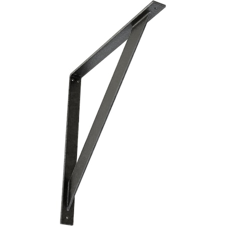Ekena Millwork Traditional Steel Bracket, Antiqued Pewter 2"W x 24"D x 24"H BKTM02X24X24TRAPW